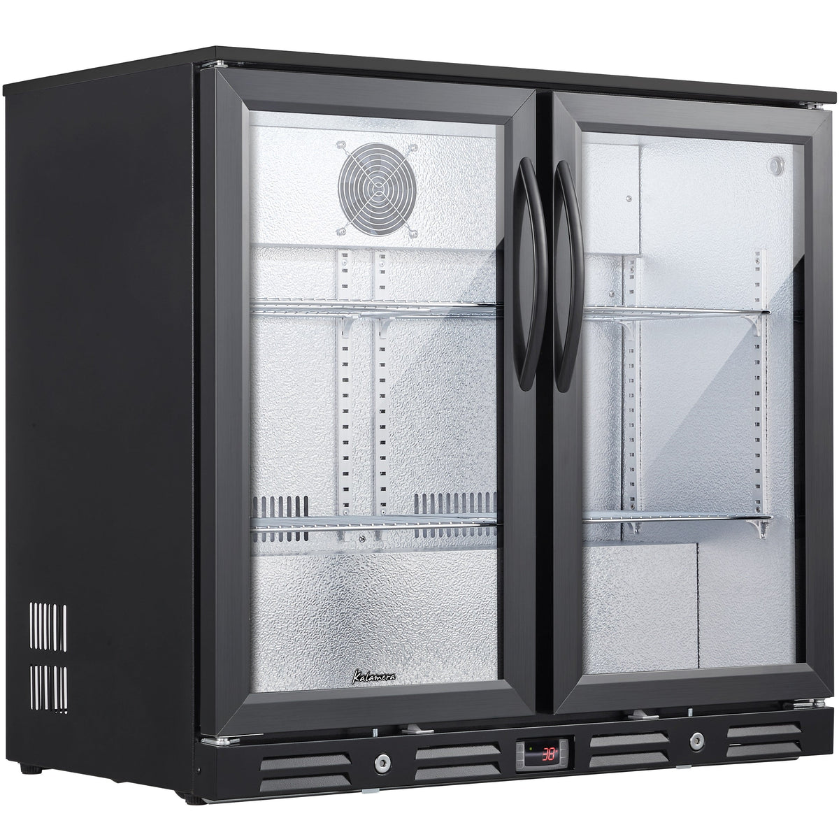 Kalamera two-door 7.3cu.ft back bar undercounter commercial beverage cooler