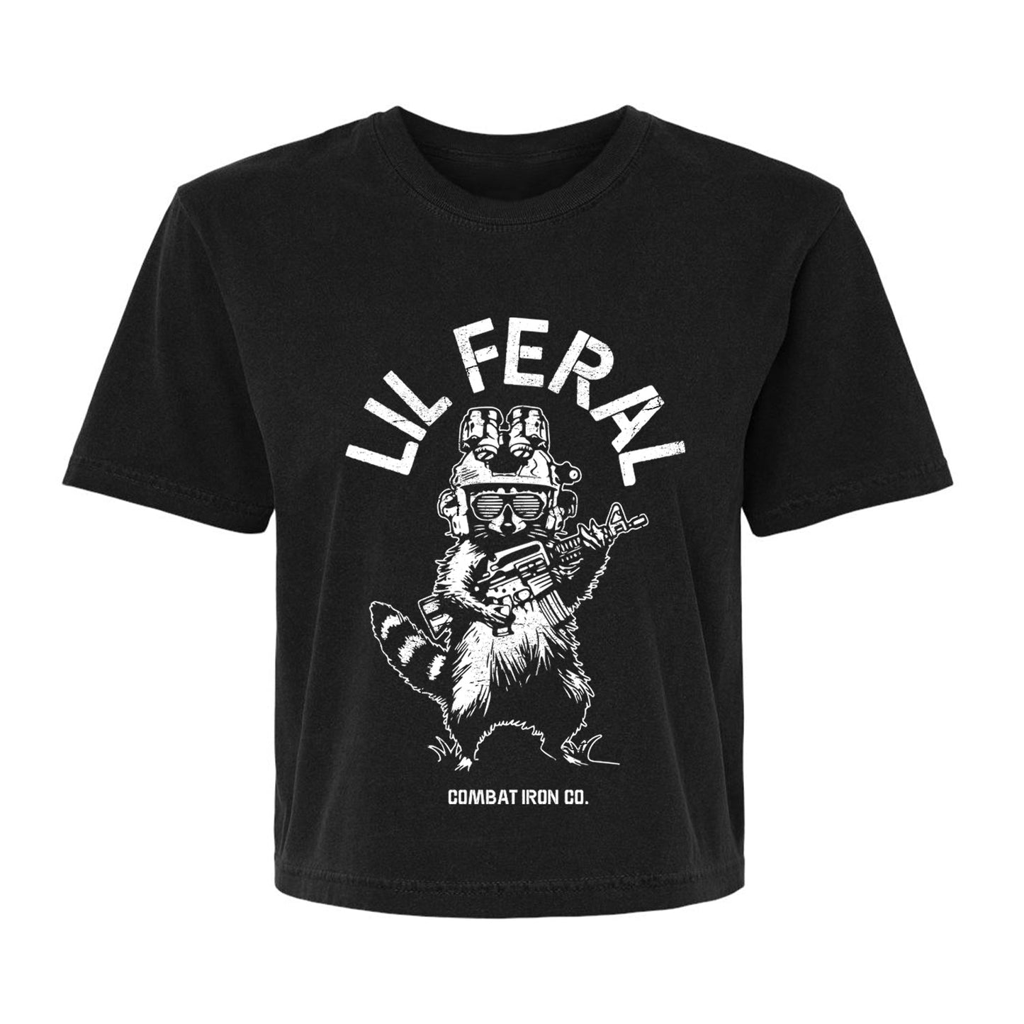 Lil Feral Raccoon Women's Crop T-Shirt