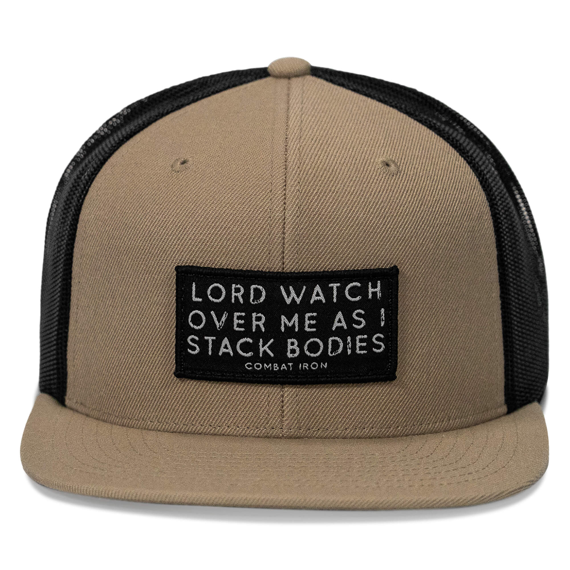 Lord Watch Over Me As I Stack Bodies Patch Flatbill SnapBack Hat