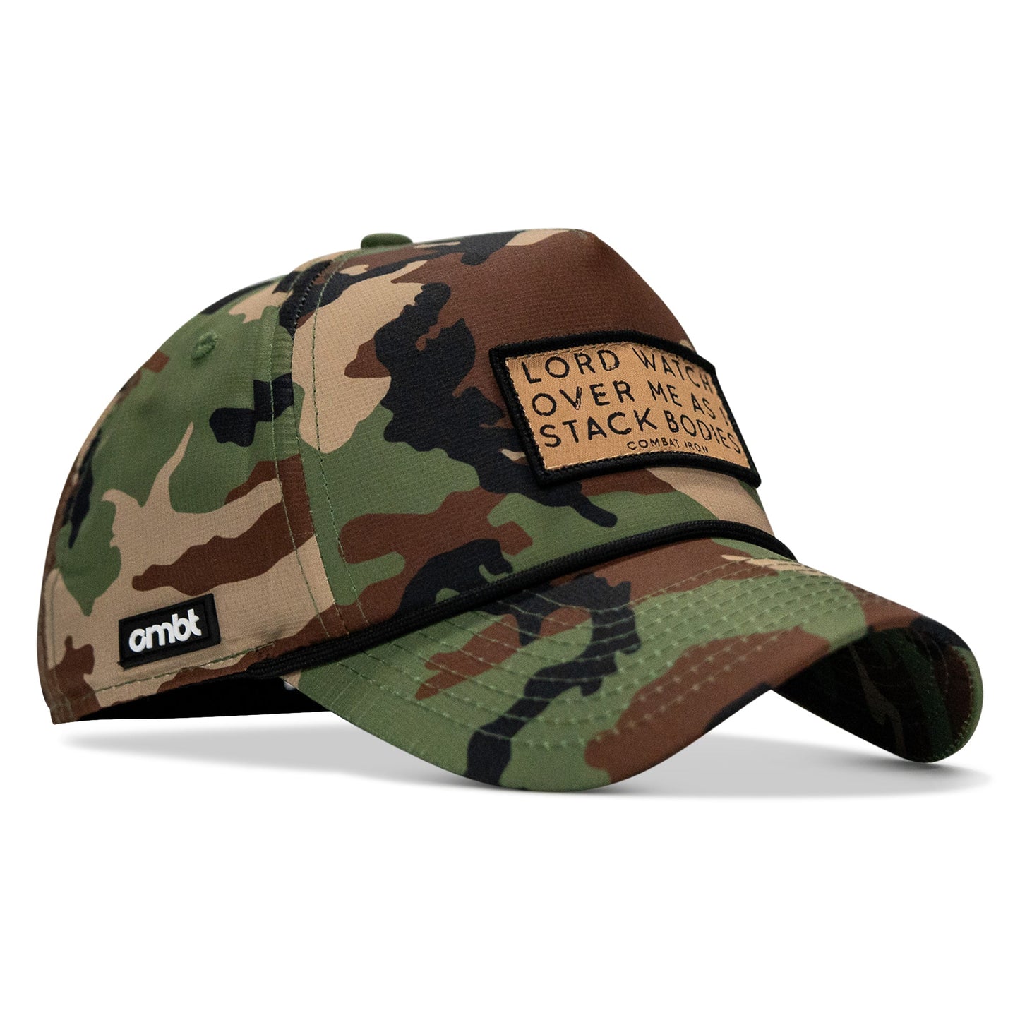 Lord Watch Over Me As I Stack Bodies (Tan) Patch Waterproof Weekender Snapback