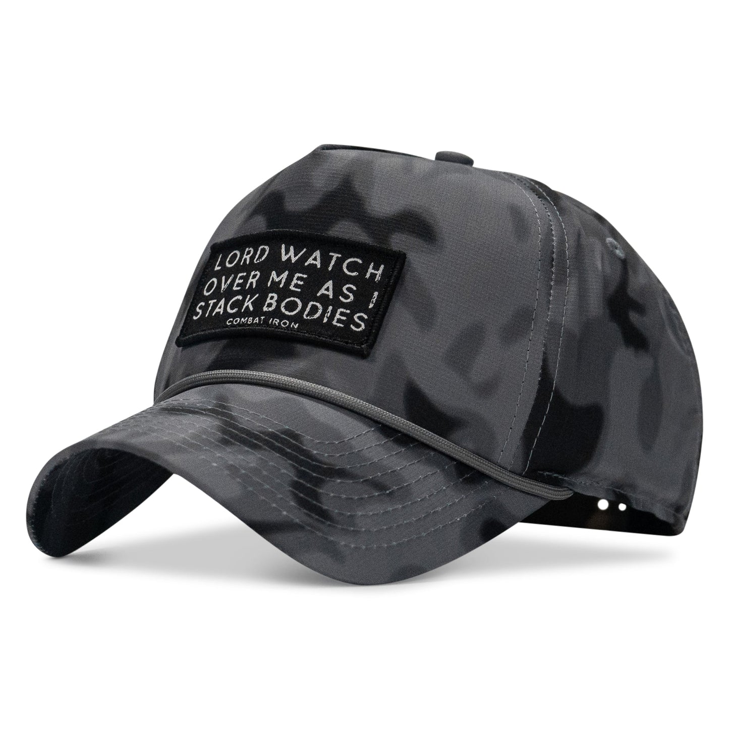 Lord Watch Over Me As I Stack Bodies Patch Waterproof Weekender Snapback