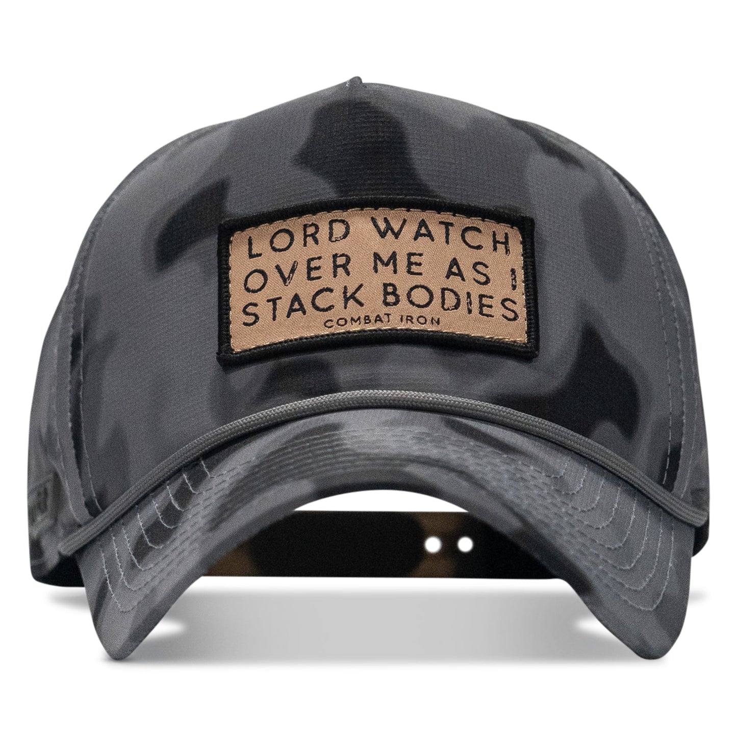Lord Watch Over Me As I Stack Bodies (Tan) Patch Waterproof Weekender Snapback