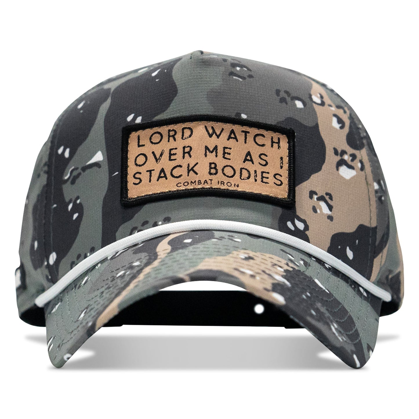 Lord Watch Over Me As I Stack Bodies (Tan) Patch Waterproof Weekender Snapback
