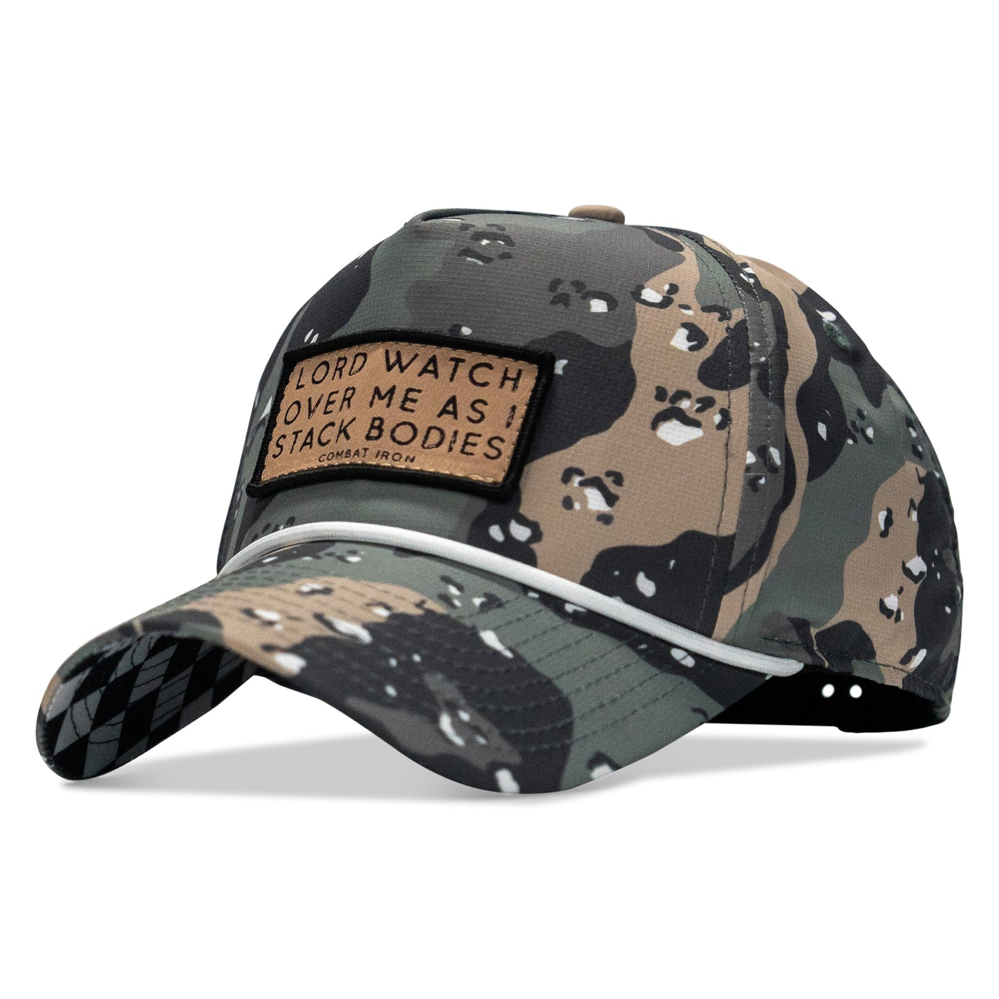 Lord Watch Over Me As I Stack Bodies (Tan) Patch Waterproof Weekender Snapback
