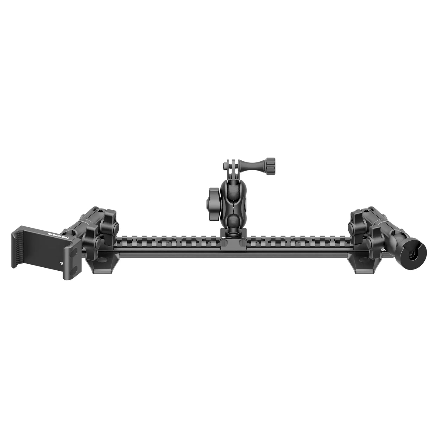 2010-2024 Toyota 4Runner Tackform Assault Track Picatinny Dash Bracket With 20LITE Phone, Midland Magnetic Radio Microphone Mount, & GoPro Action Camera Holder