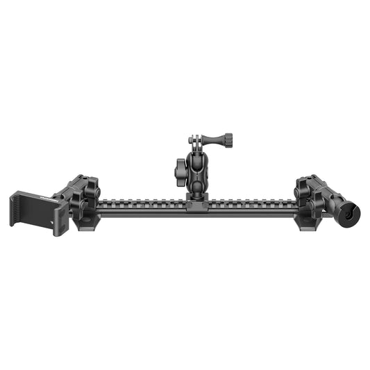 2010-2024 Toyota 4Runner Tackform Assault Track Picatinny Dash Bracket With 20LITE Phone, Midland Magnetic Radio Microphone Mount, & GoPro Action Camera Holder