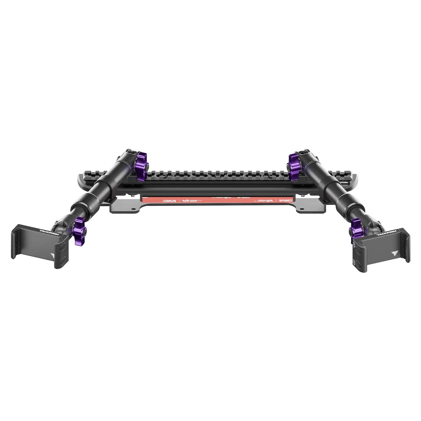 2024-2026 Ford F-150 (See Compatibility Info For Specific Year/Trim Fitment Details) Tackform Assault Track Picatinny Dash Bracket With Dual 20LITE Phone Mounts | Telescoping Arm