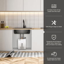 Load image into Gallery viewer, Camplux Electric Mini Tank Point of Use Water Heater 120V - 2.5 Gallon