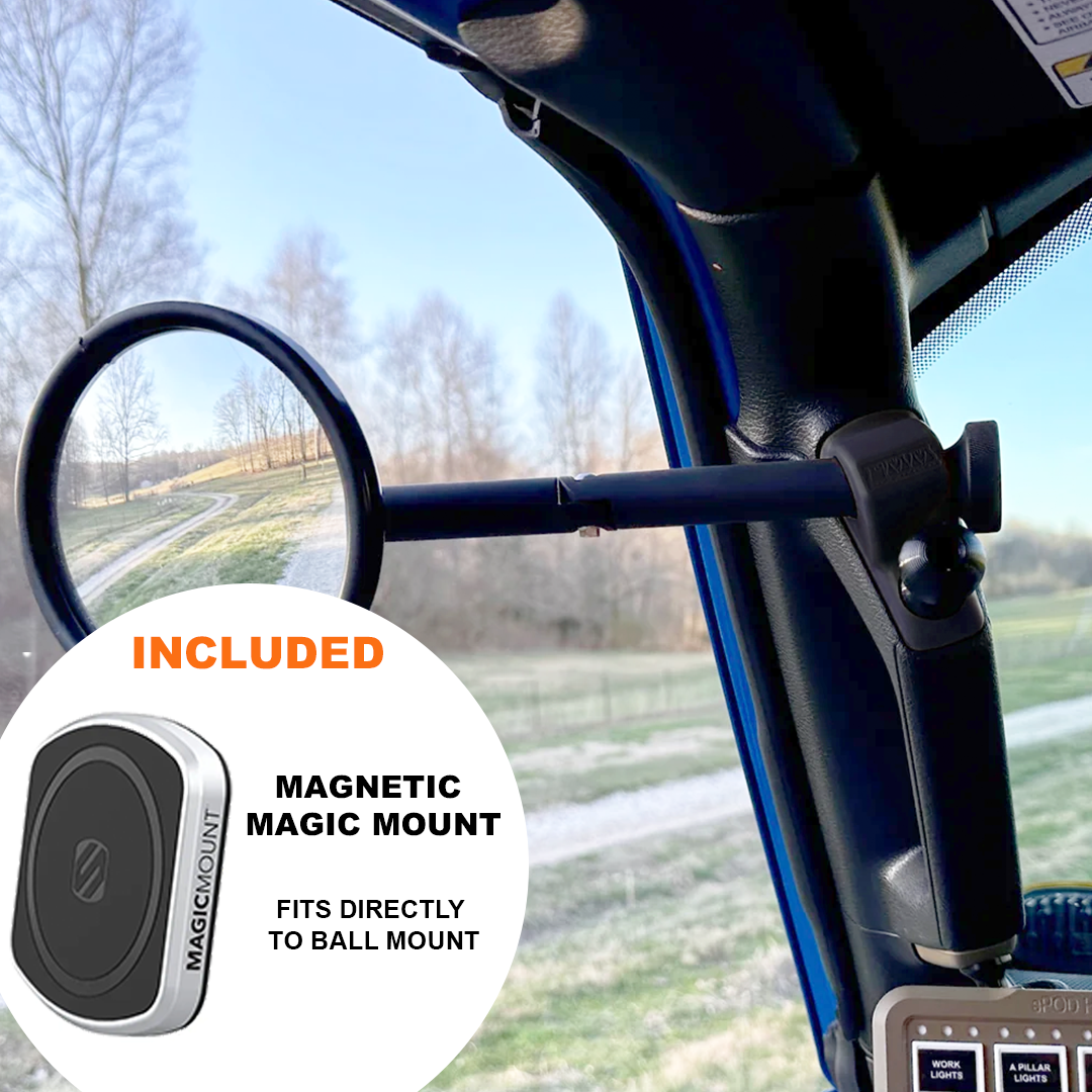 A-Pillar Side Mirror Set For 2024+ Jeep Wrangler JL & Gladiator - CMM Offroad