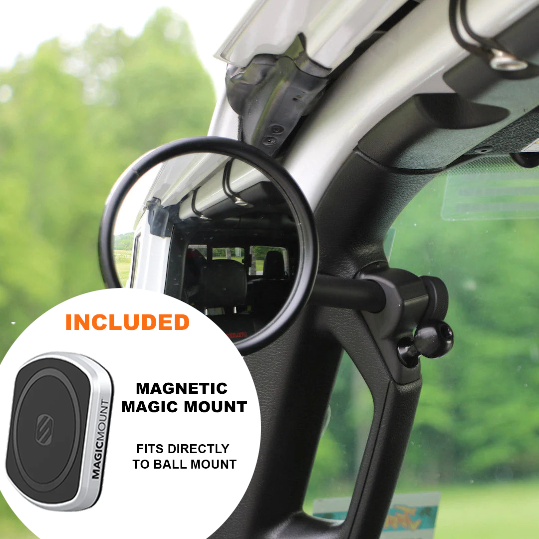 A-Pillar Side Mirror Set For 2024+ Jeep Wrangler JL & Gladiator - CMM Offroad