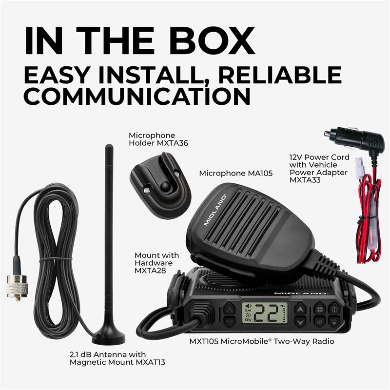 MXT105 5W GMRS MicroMobile Two-Way Radio
