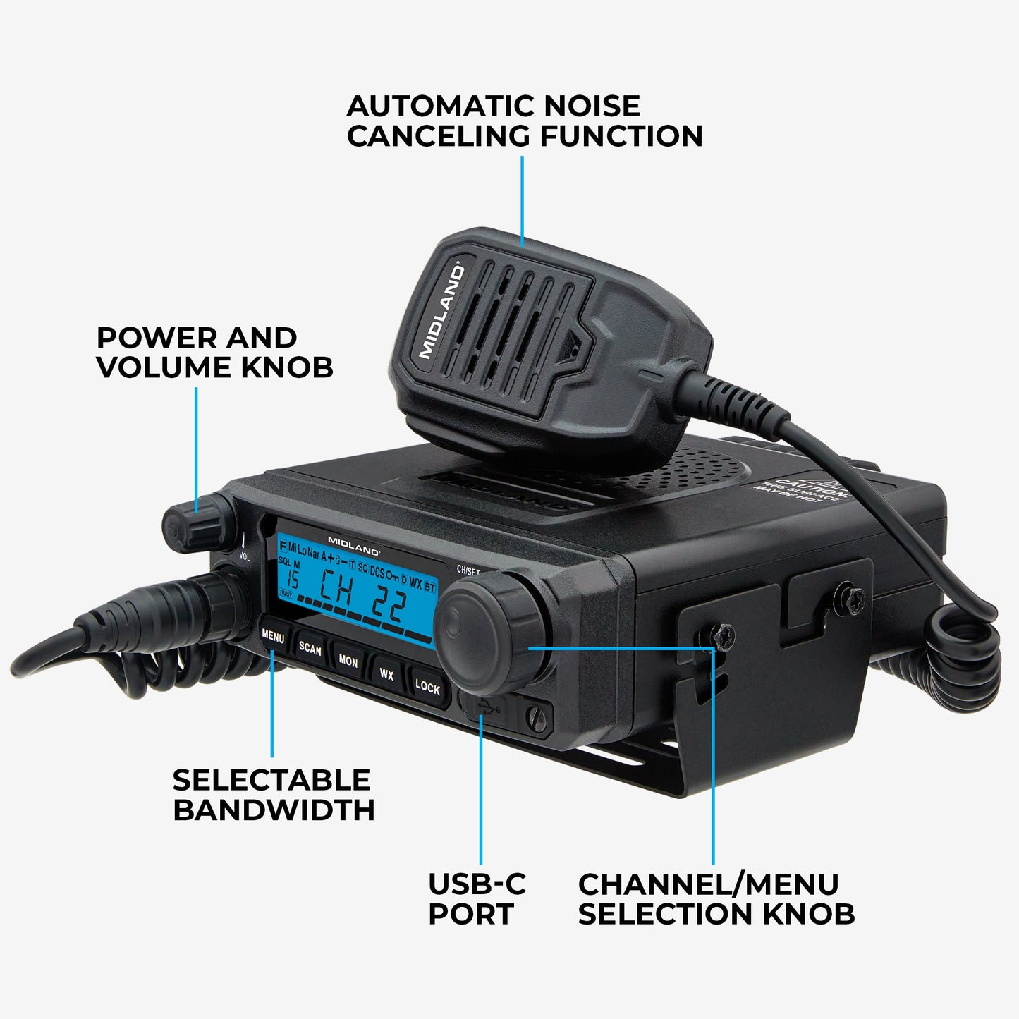 MXT500AGVP3SP 50W MicroMobile GMRS Two-Way Radio | Antenna & Speaker Bundle