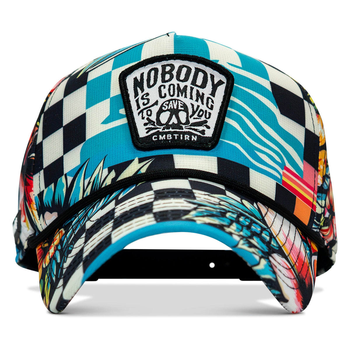 Nobody Is Coming To Save You Skull Patch Waterproof Weekender Snapback
