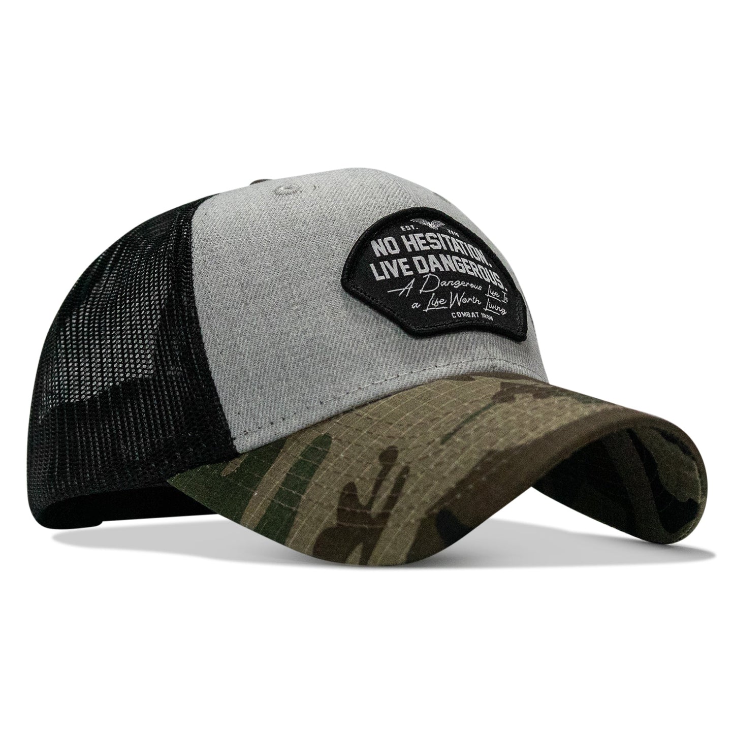 No Hesitation. Live Dangerous Patch Original Ripstop Snapback Hat