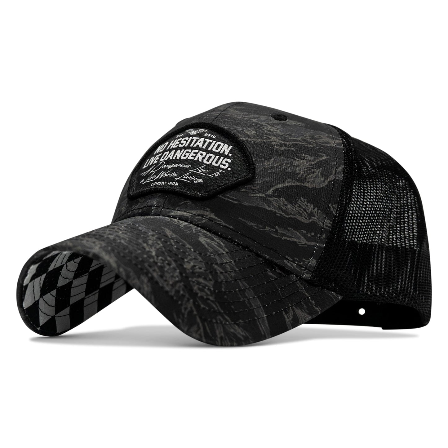 No Hesitation. Live Dangerous Patch Original Ripstop Snapback Hat