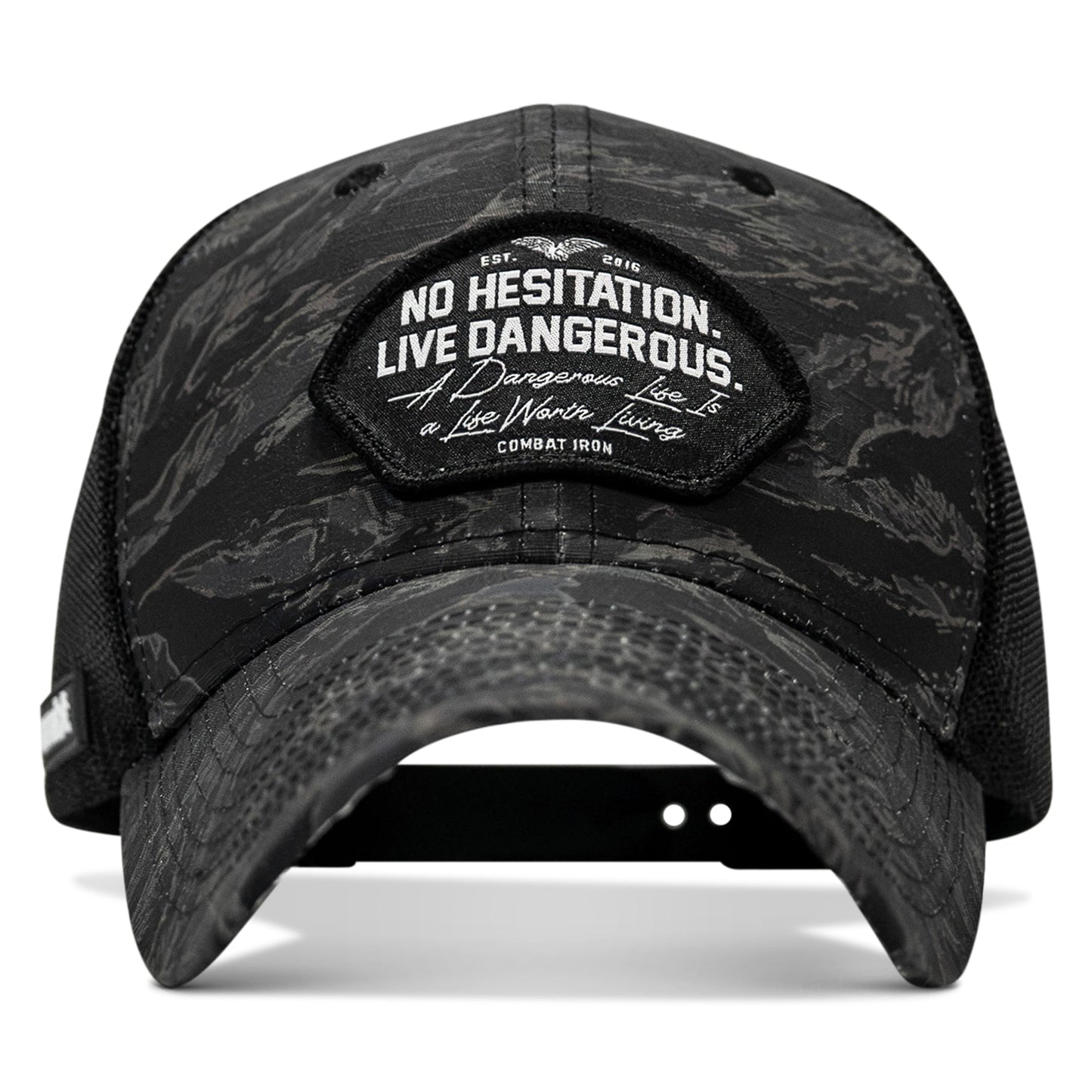 No Hesitation. Live Dangerous Patch Original Ripstop Snapback Hat