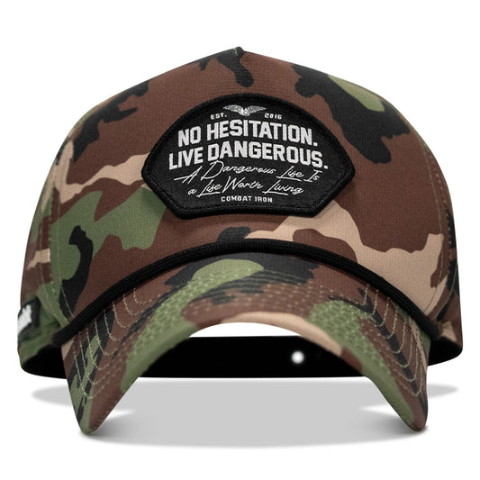 No Hesitation. Live Dangerous Patch Weekender Snapback