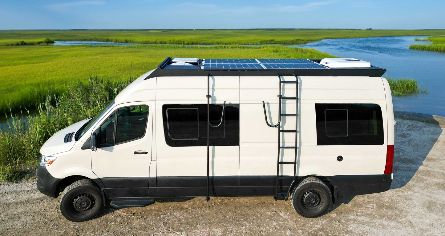 Sprinter Wheel Wrap Side Ladder (New Flat Step Design)