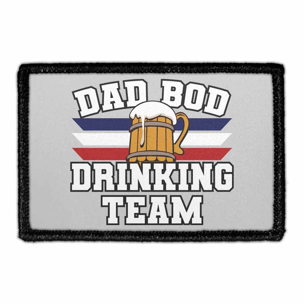 Dad Bod Drinking Team - Stripes - Removable Patch