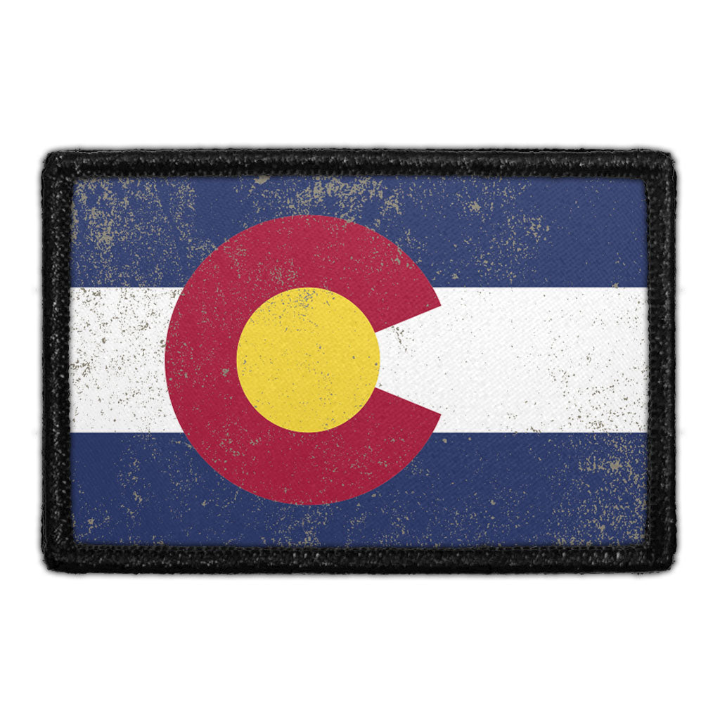 Colorado State Flag - Color - Distressed - Patch