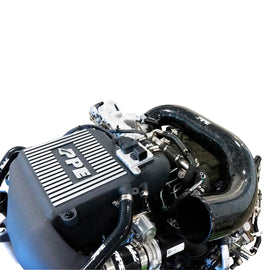 2020-2024 GM 1500 3.0L LM2 LZ0 engine with PPE carbon fiber intake tube installed, featuring advanced performance upgrades for improved torque and throttle response.