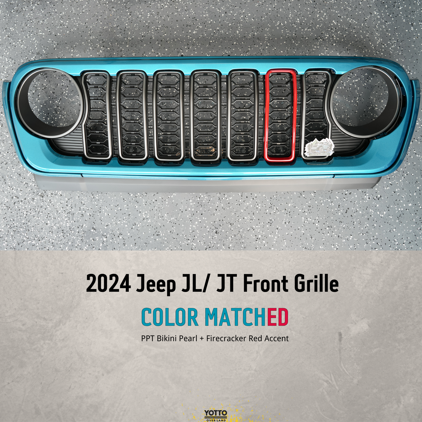 Custom Paint Matched Front Grille – Refreshed Style fits Jeep Wrangler JL/ Gladiator JT