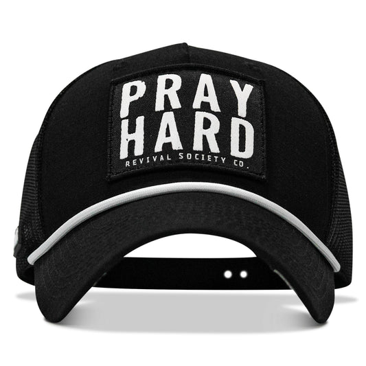 Pray Hard Classic 5 Panel Ripstop Rope Snapback Hat