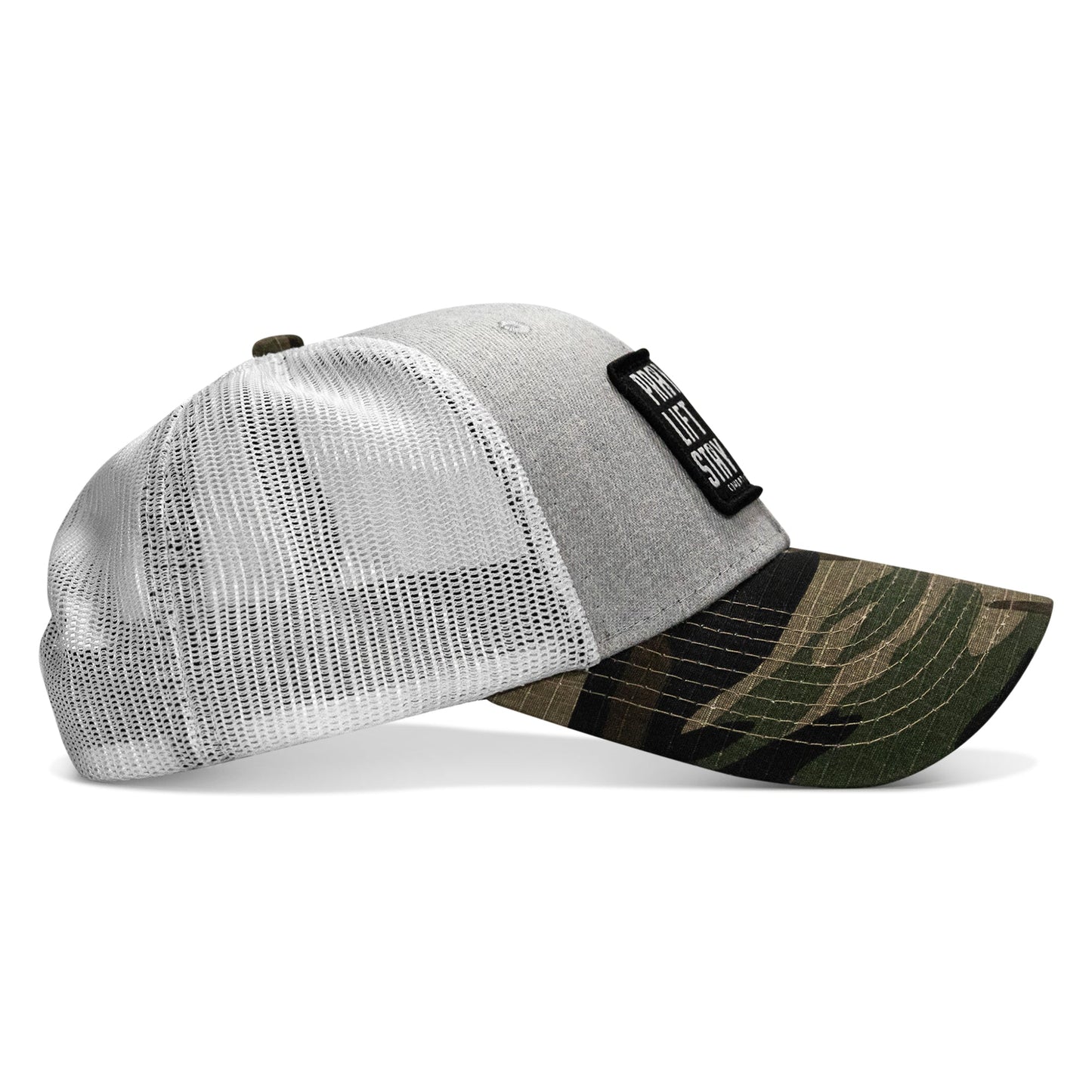 Pray Hard. Lift Heavy. Stay Deadly. Patch Snapback