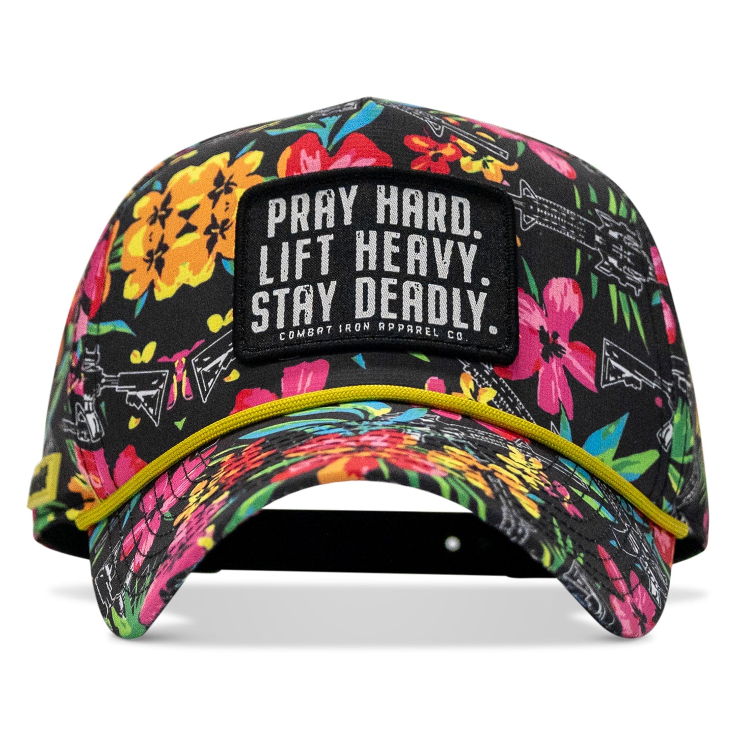 Pray Hard. Lift Heavy. Stay Deadly. Patch Waterproof Weekender Snapback