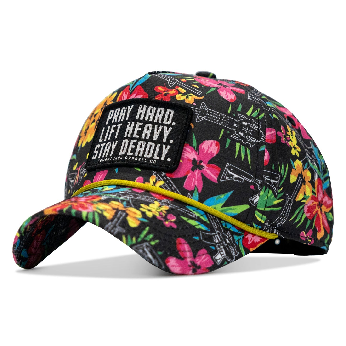 Pray Hard. Lift Heavy. Stay Deadly. Patch Waterproof Weekender Snapback
