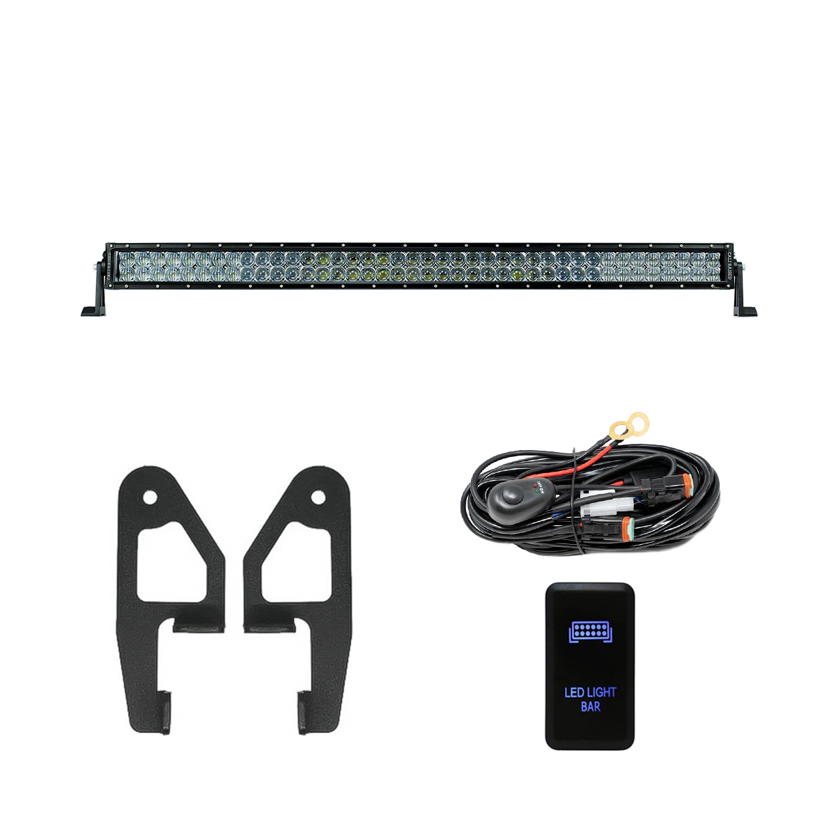 Premium Roof Rack Front Light Bar Kit for 2005-2023 Toyota Tacoma