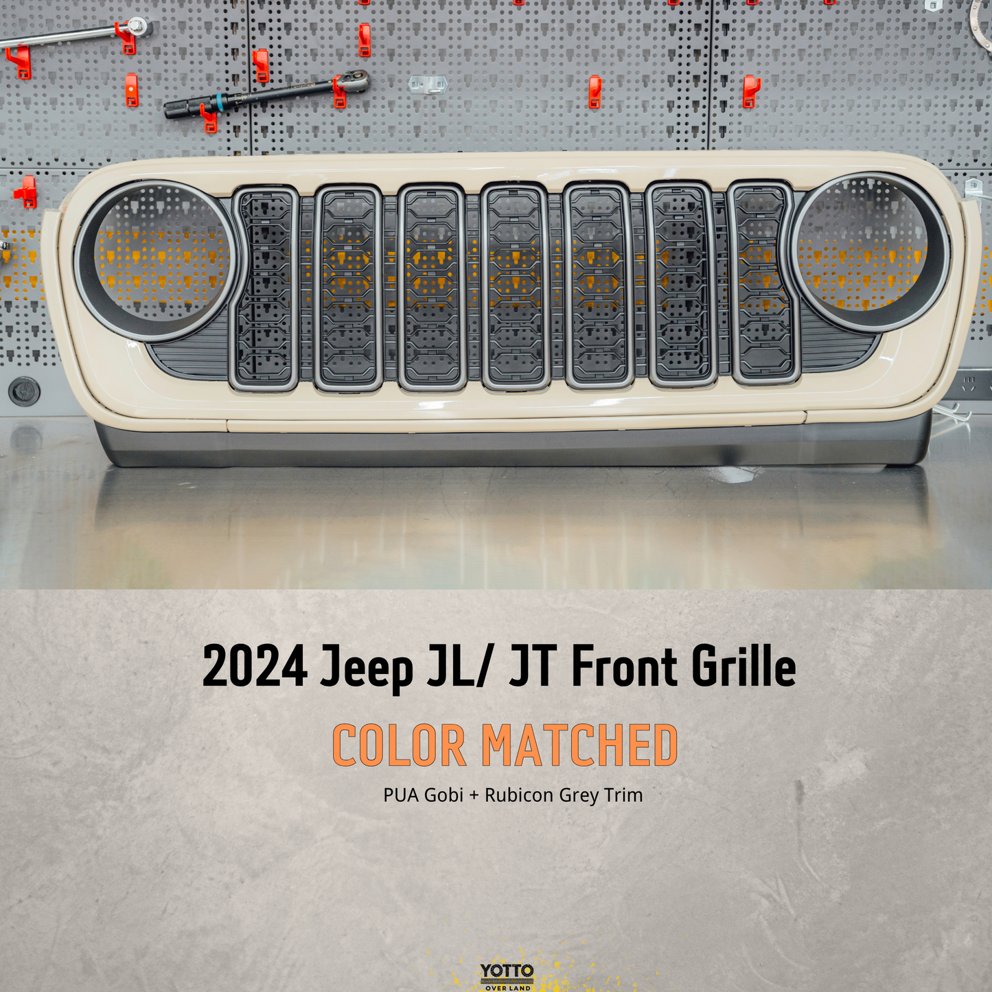 Custom Paint Matched Front Grille – Refreshed Style fits Jeep Wrangler JL/ Gladiator JT