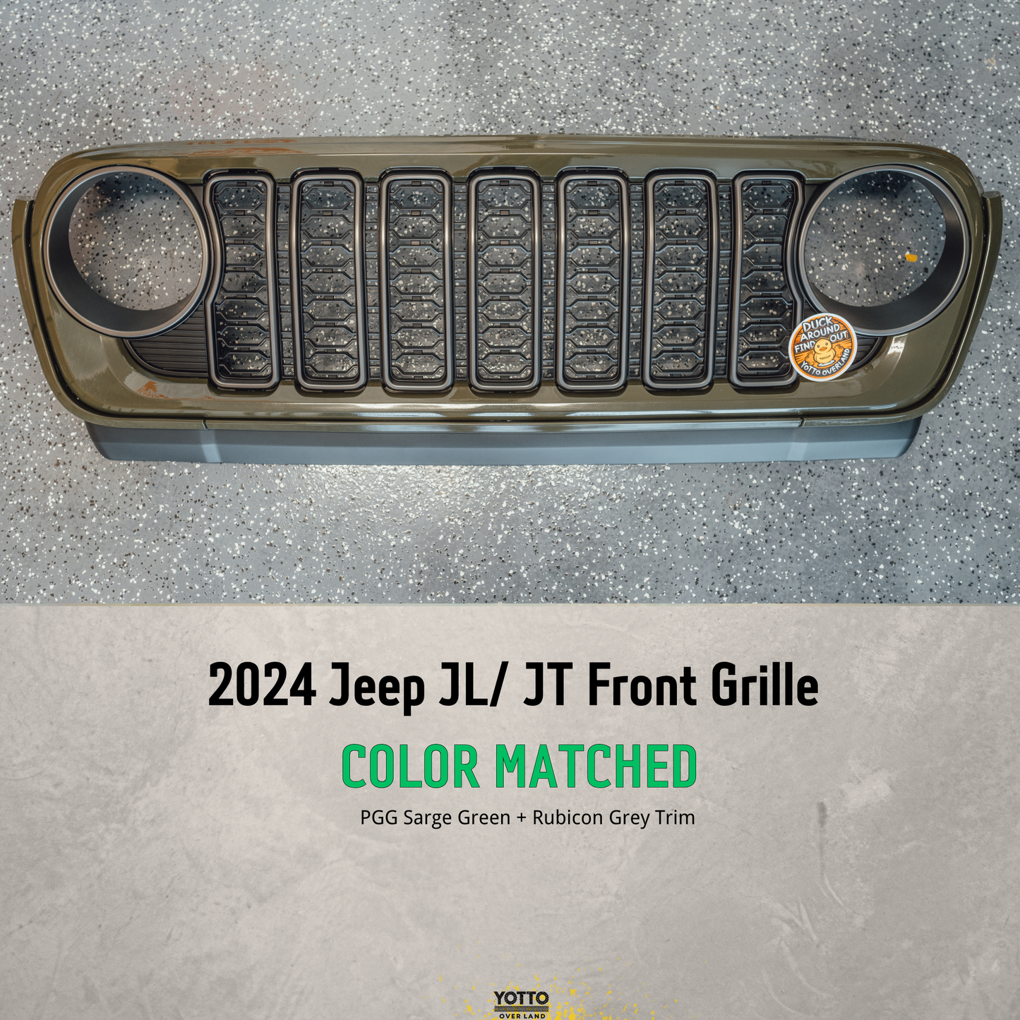 Custom Paint Matched Front Grille – Refreshed Style fits Jeep Wrangler JL/ Gladiator JT