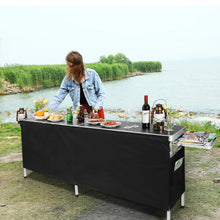 Load image into Gallery viewer, Portable Bar Table for Events  with Double Layer