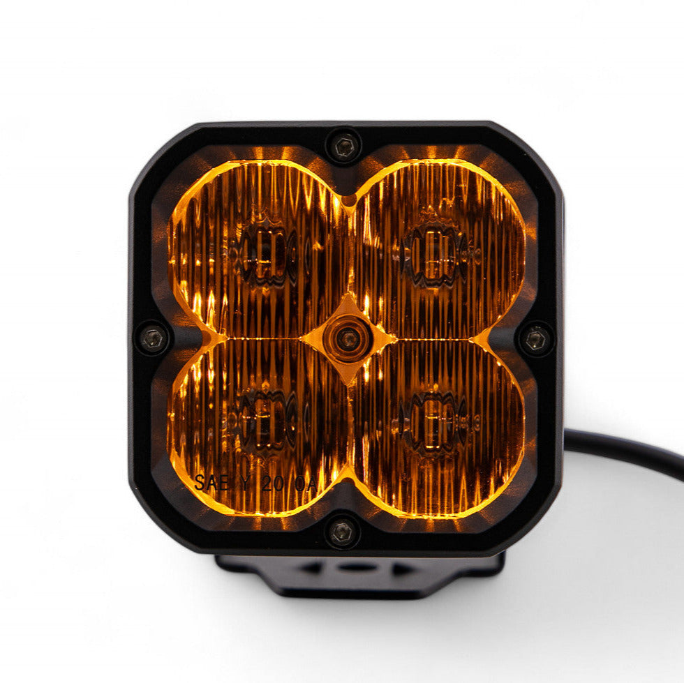 Amber Backlit Race Pod Pair Bundle With Wiring Harness