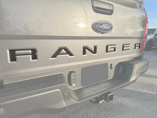 Tailgate Letter Inserts Fits 2019-2023 Ford Ranger