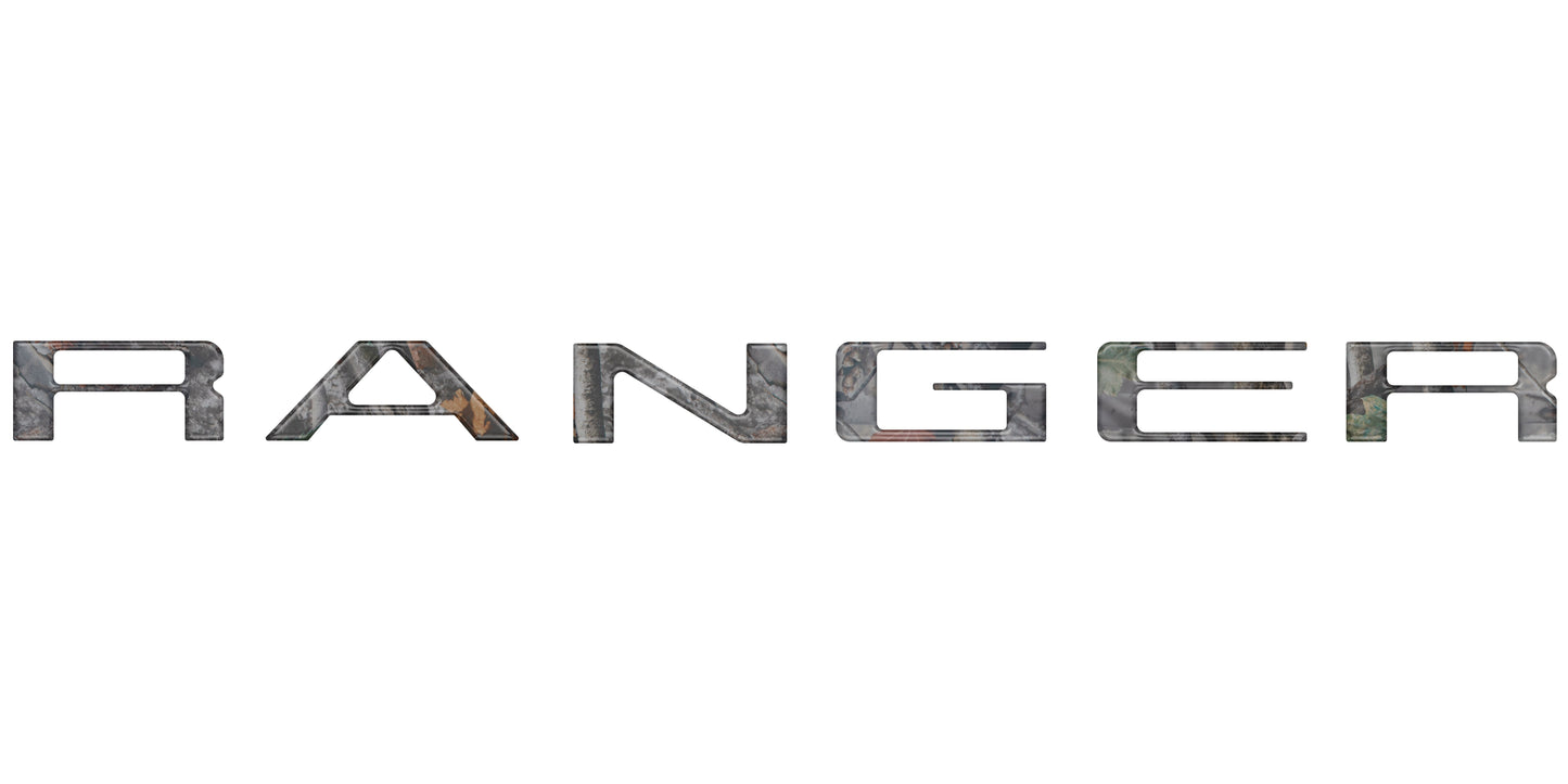 Tailgate Letter Inserts Fits 2019-2023 Ford Ranger