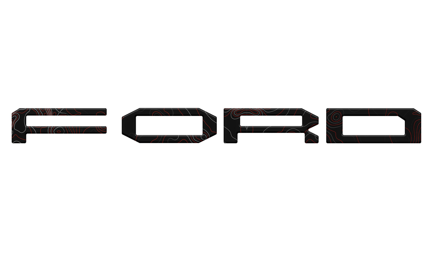 Grille Letter Overlays Fits 2024-2026 Ford Ranger Raptor