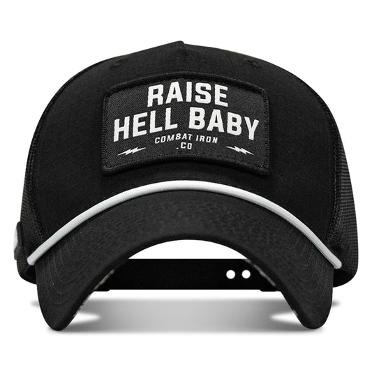 Raise Hell Baby Classic 5 Panel Ripstop Rope Snapback Hat
