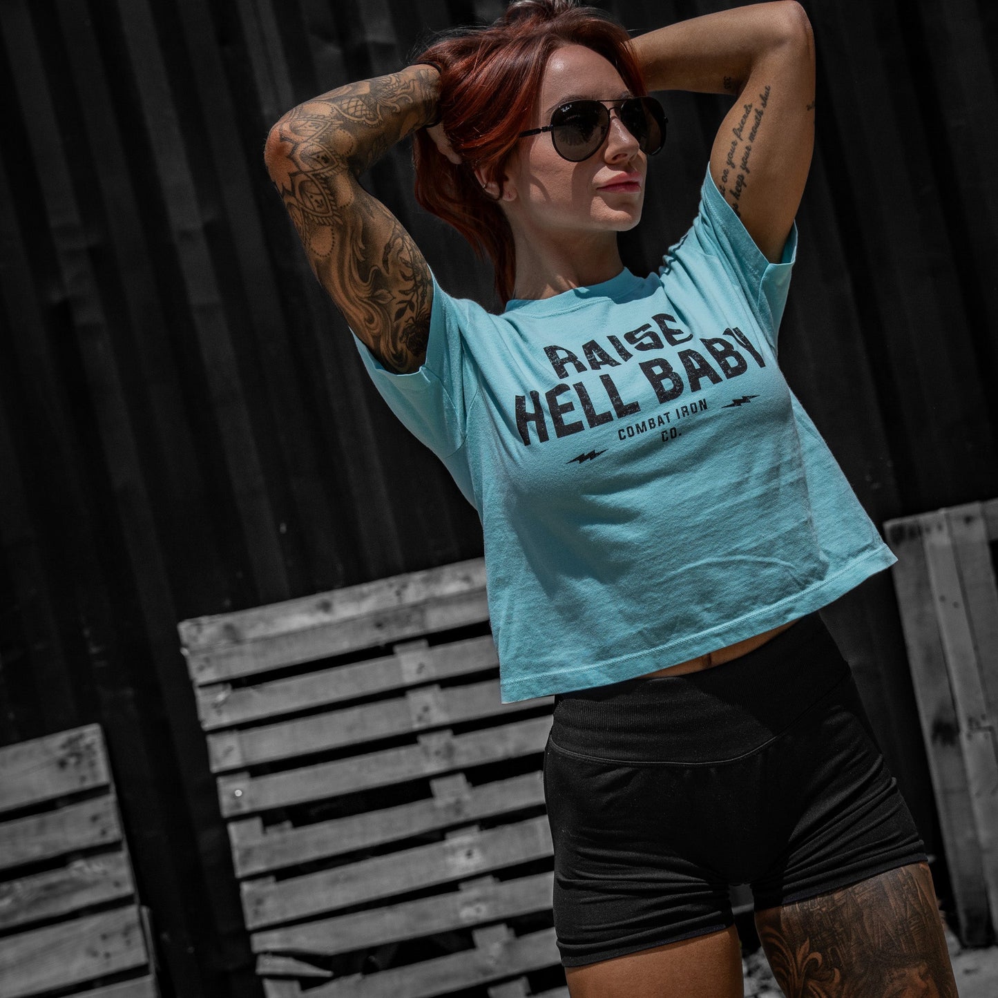 Raise Hell Baby Women's Crop T-Shirt