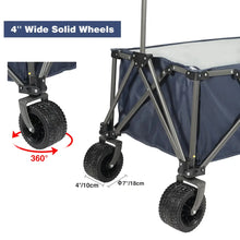 Load image into Gallery viewer, Extra Large Collapsible Beach Wagon with big wheels