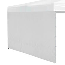 Load image into Gallery viewer, Close-up of a white sidewall for a 10x10ft pop-up canopy, highlighting installation details and Redcamp quality.