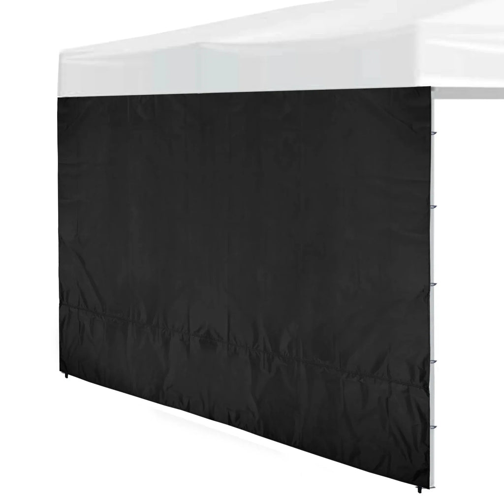 Black sidewall option for a 10x10ft pop-up canopy, showcasing versatility and style, designed by Redcamp.