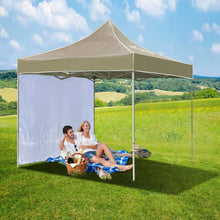Load image into Gallery viewer, REDCAMP 10x6.2ft Instant Canopy Sidewall for 10x10ft Pop Up Canopy, featuring a beige canopy with people enjoying a picnic on a grassy field.