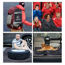Load image into Gallery viewer, Waterproof Stadium Blanket with Sherpa Lining