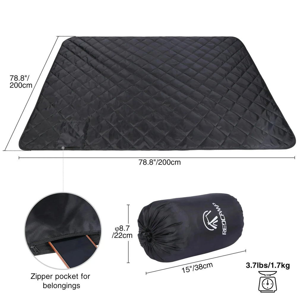 Waterproof Stadium Blanket with Sherpa Lining