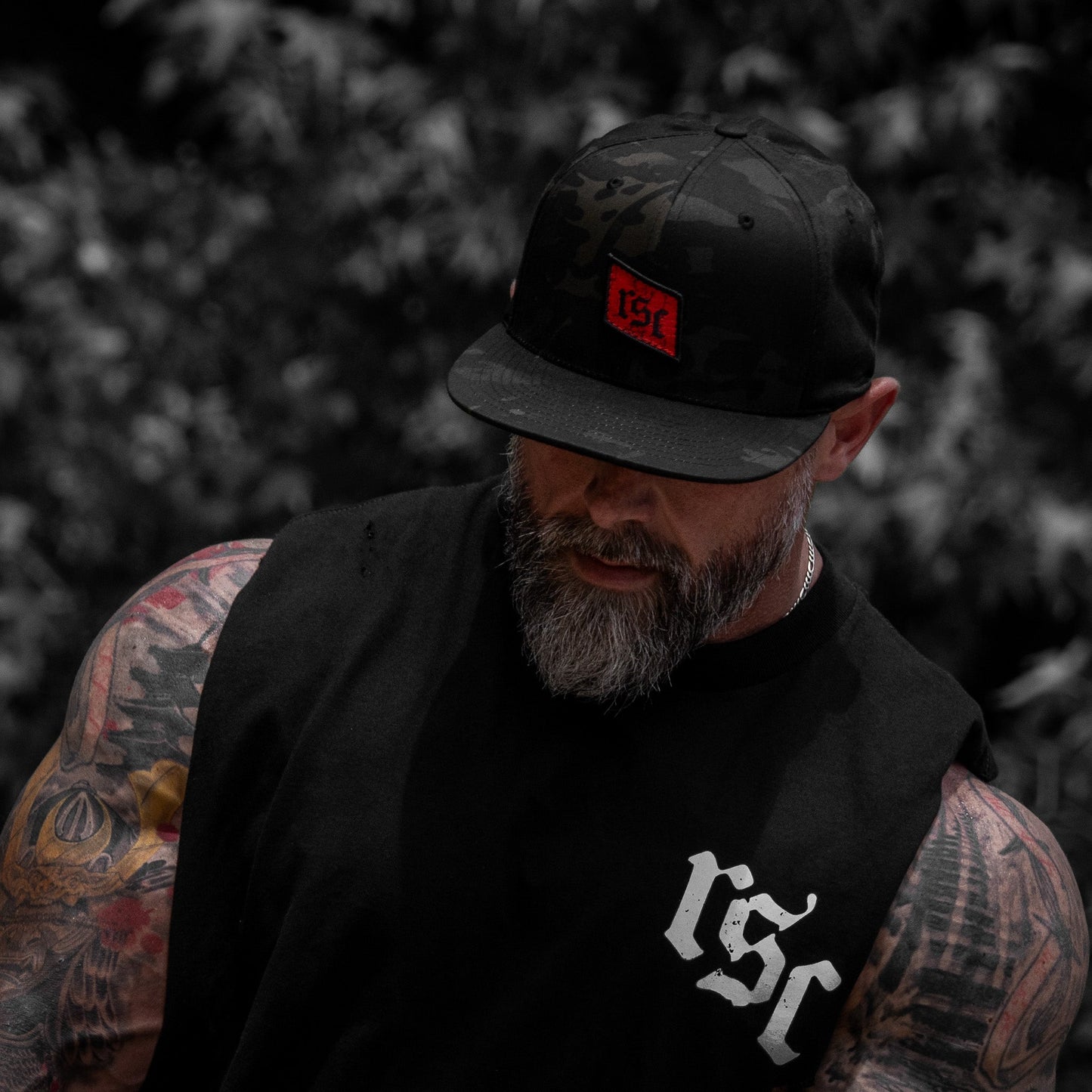 RSC Classic Red Diamond Velcro Patch Flatbill Hat