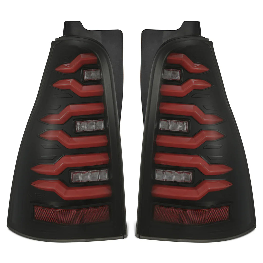 AlphaRex 03-09 Toyota 4Runner LUXX-Series LED Tail Lights Black Red