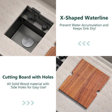 Load image into Gallery viewer, TORVA 13 X 15 Inch Undermount Sink With Built-In Foldable Faucet