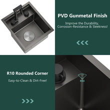 Load image into Gallery viewer, TORVA 13 X 15 Inch Undermount Sink With Built-In Foldable Faucet